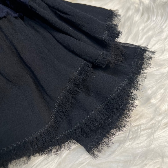 EUC. Vintage [Yoana Baraschi] Navy & Black Ruffled Y2K Tiered Mini Dress | Small - Picture 6 of 13